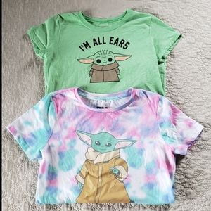 Baby Yoda t-shirts ~ girls size large
